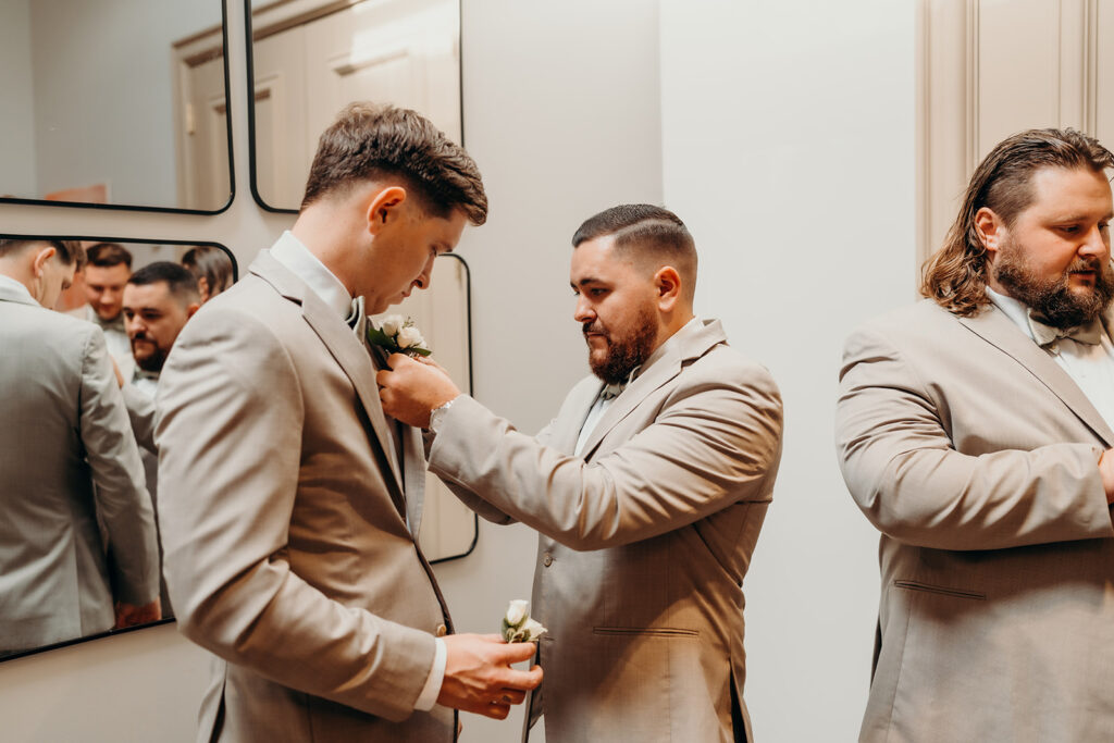 groom getting ready
