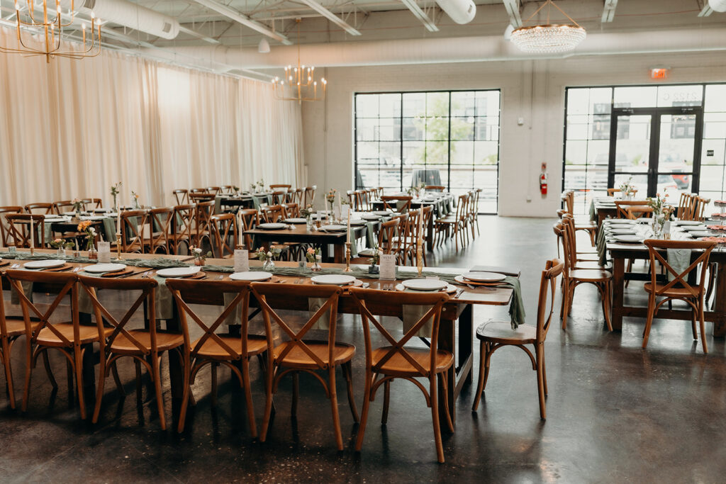 reception space with boho details