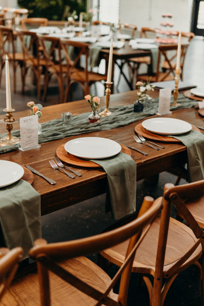 reception space with boho details