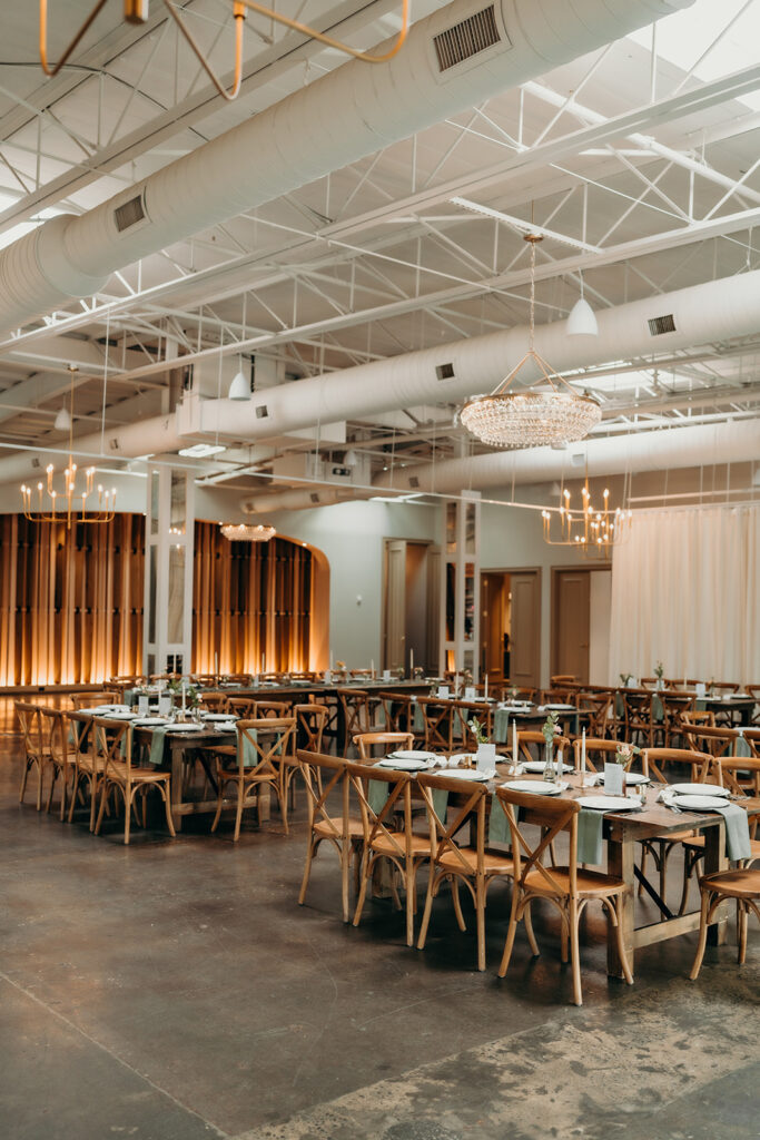 reception space with boho details