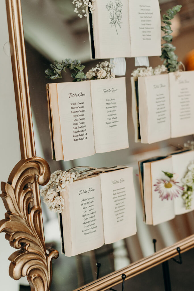 reception space with boho details
