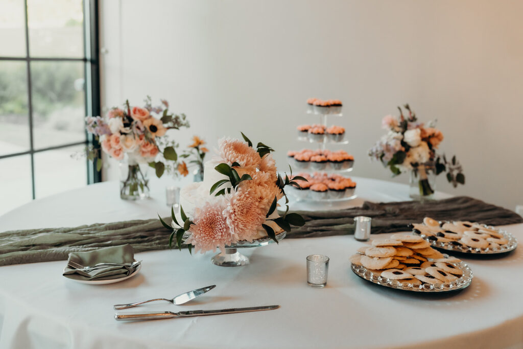 reception space with boho details
