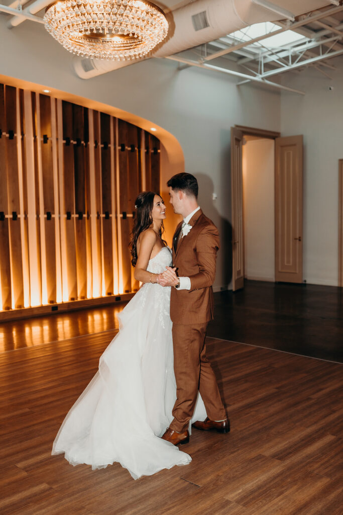 reception and party with dancing, toasts, and cake cutting