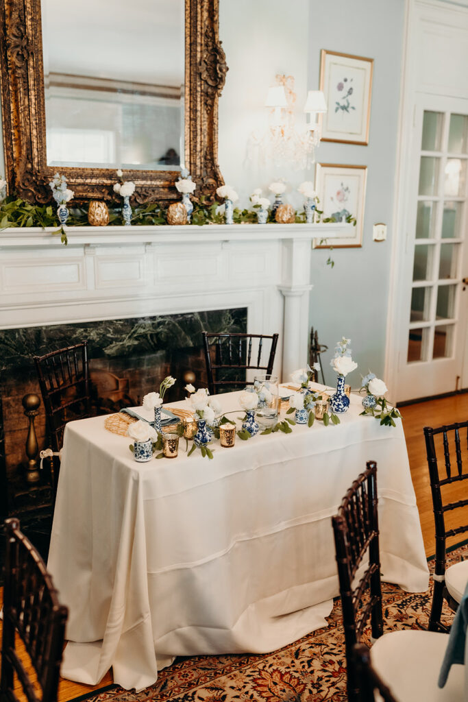 Summer wedding ceremony vintage reception decor sweetheart table