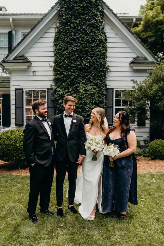 Intimate wedding party photos
