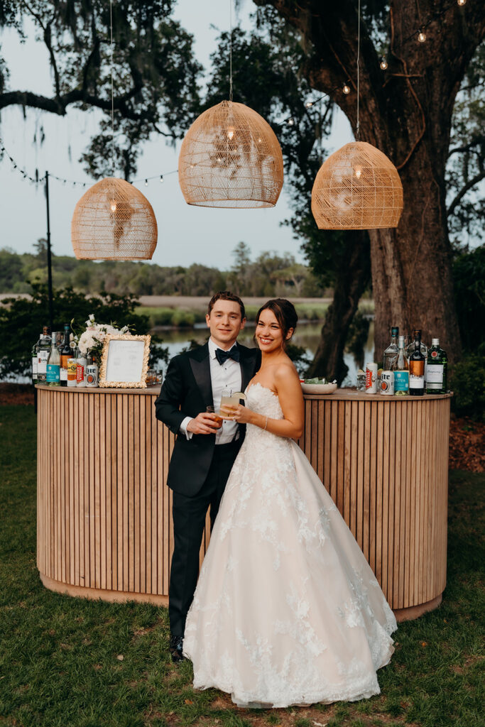 couples portraits around the gardens and under the oak trees