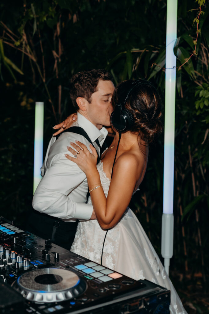 lively energetic dance floor outdoors with market lights and live sax