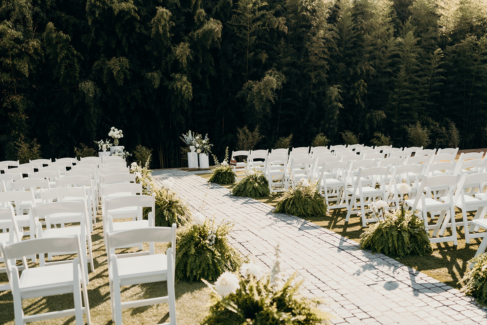 camelot meadows ceremony space setup