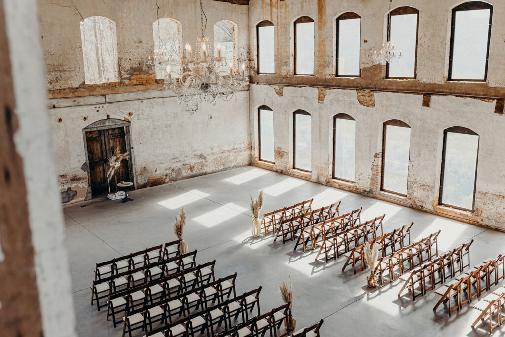 Providence cotton mill ceremony details photo shot from above