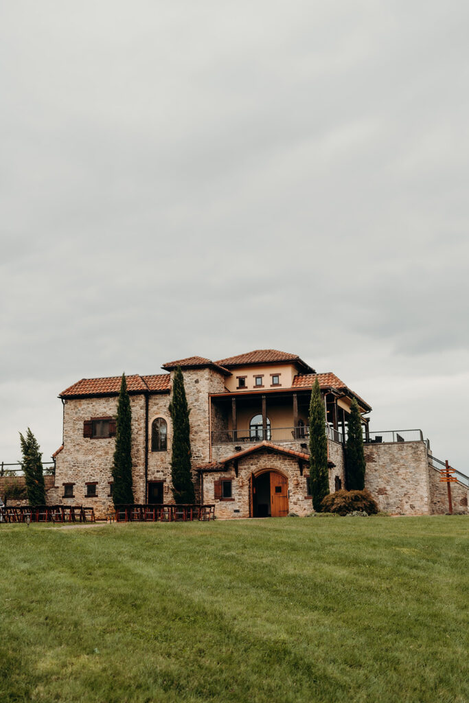 wide shot showing raffaldini vineyards Vineyard Wedding Venues in Charlotte