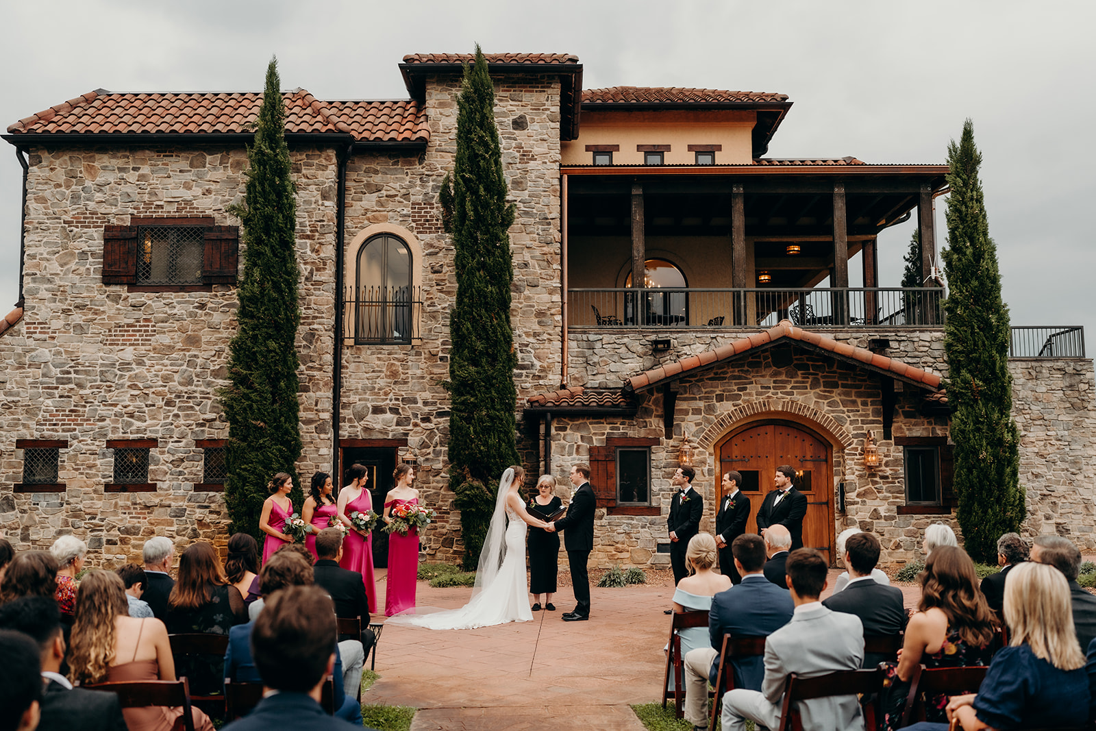ceremony shot of a Vineyard Wedding Venues in Charlotte