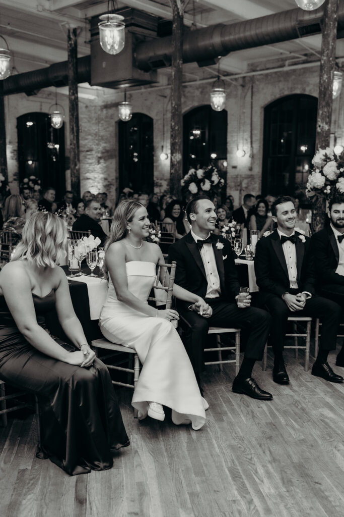 wedding reception at the cedar room toasts
