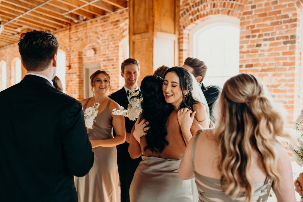 couple celebrating after ceremony