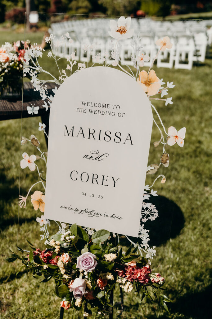 ceremony welcome sign