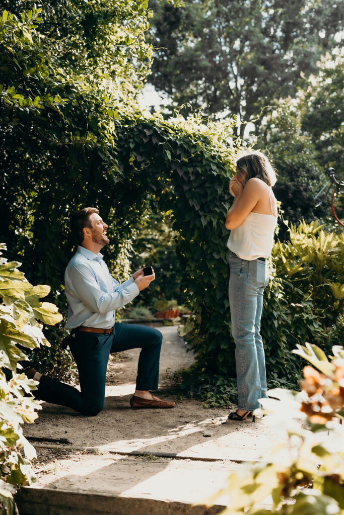 Places to propose in Charlotte NC McGill Rose Garden by the arbor