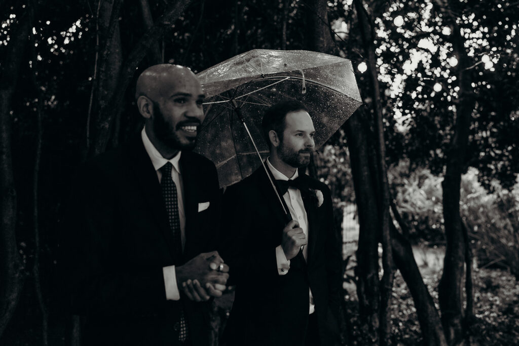 rainy wedding ceremony