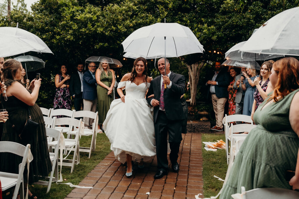 rainy wedding ceremony
