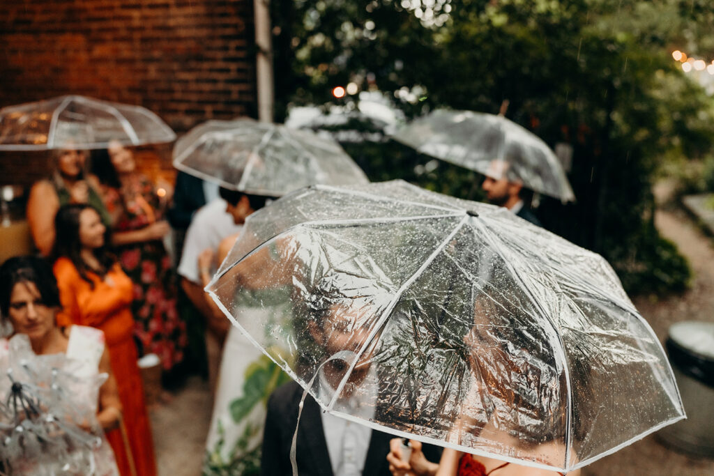 rainy wedding ceremony