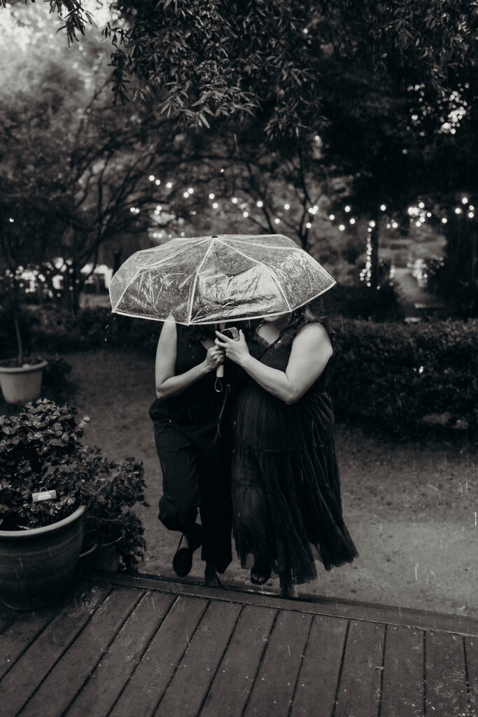 rainy wedding ceremony