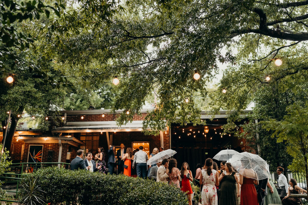 rainy wedding ceremony