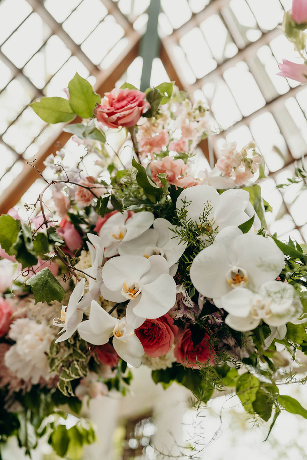 Wedding flower details for ceremony at Daniel Stowe Botanical Garden Wedding