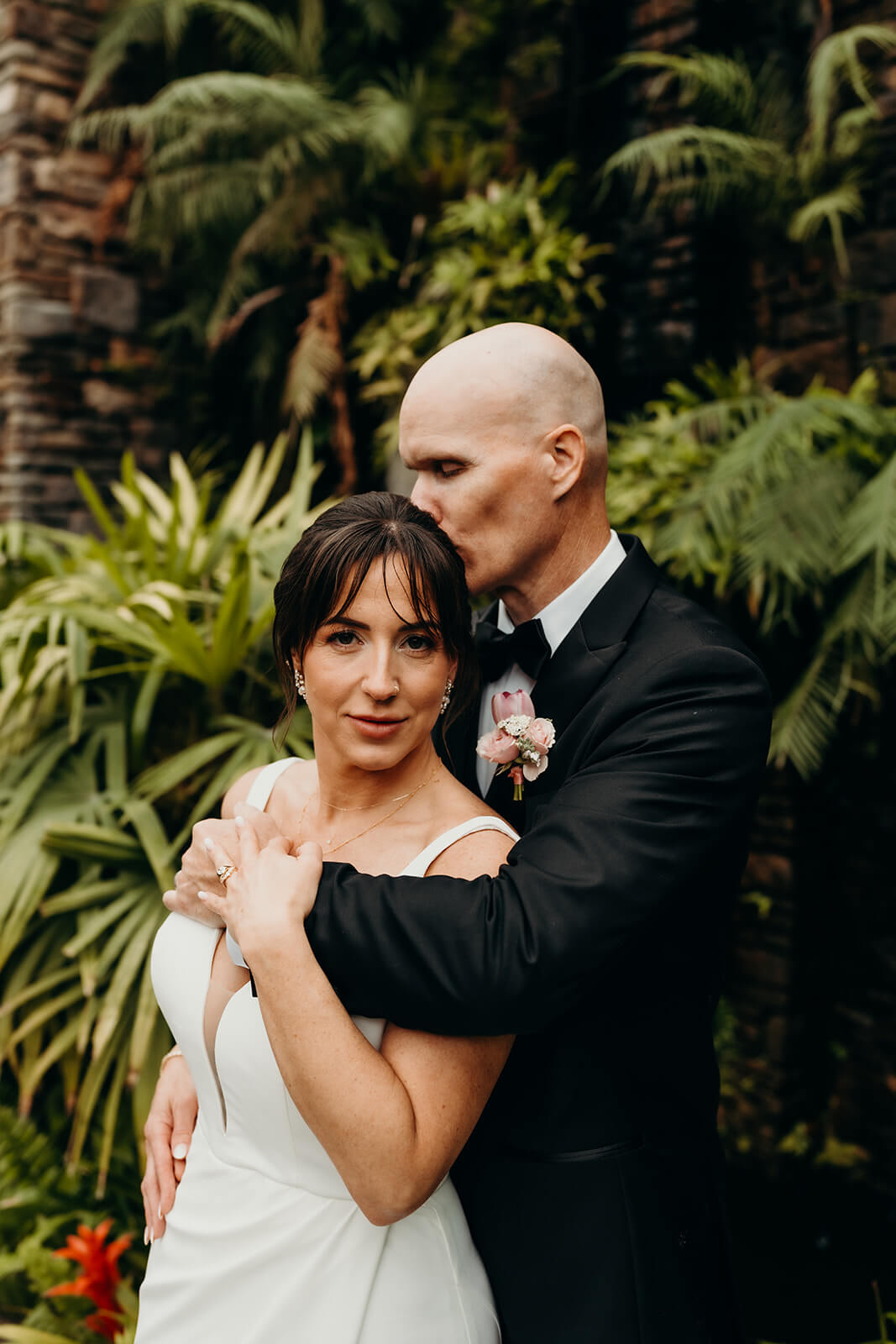 bride and groom couple's portraits bride and groom celebrating with family for a Daniel Stowe Botanical Garden Wedding