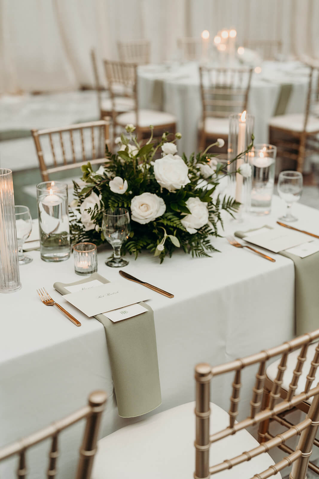 wedding detail photos of reception at Founders Hall Charlotte