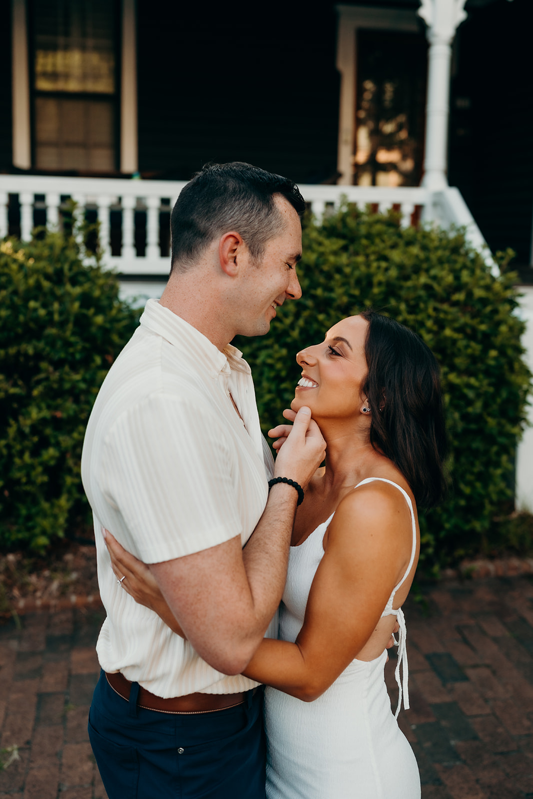 walking through neighborhood in Fourth Ward Charlotte