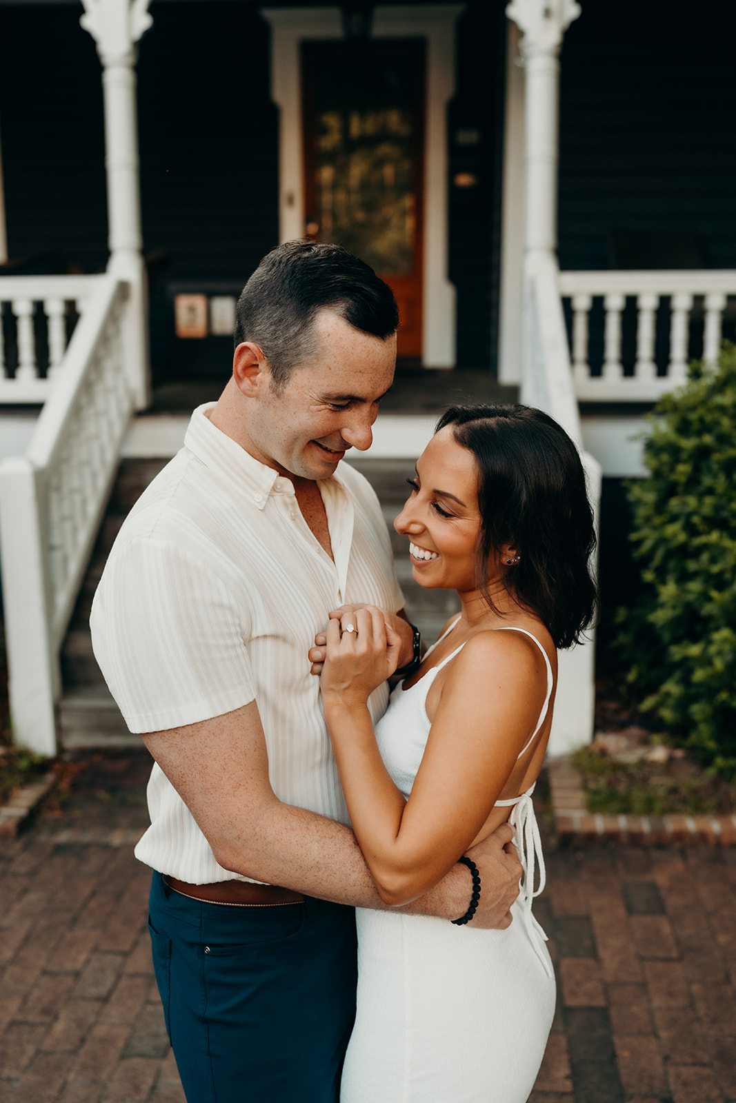 walking through neighborhood in Fourth Ward Charlotte