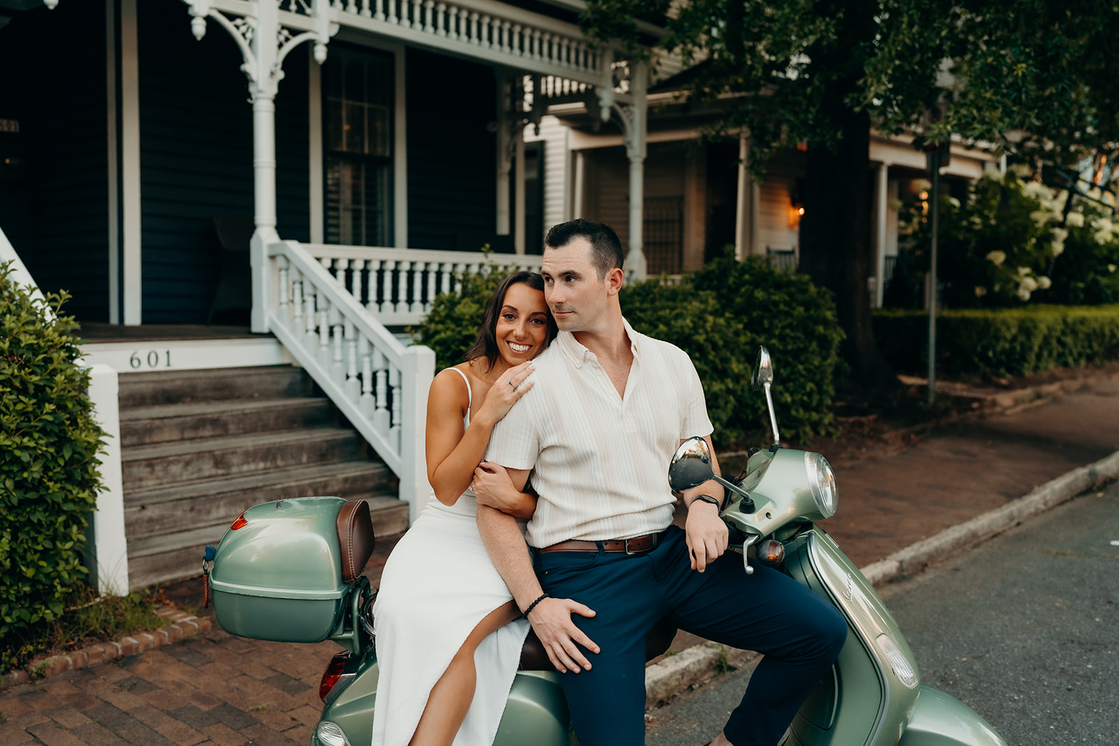 walking through neighborhood in Fourth Ward Charlotte