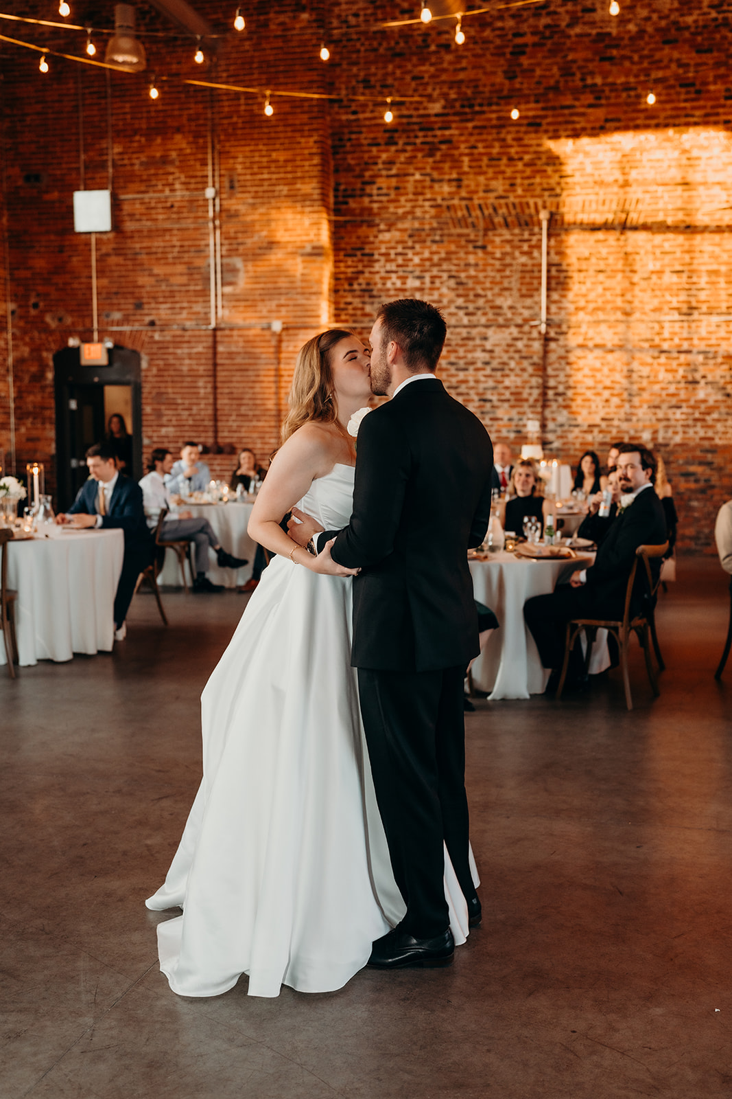 reception at dance floor Loray Mill Event Hall