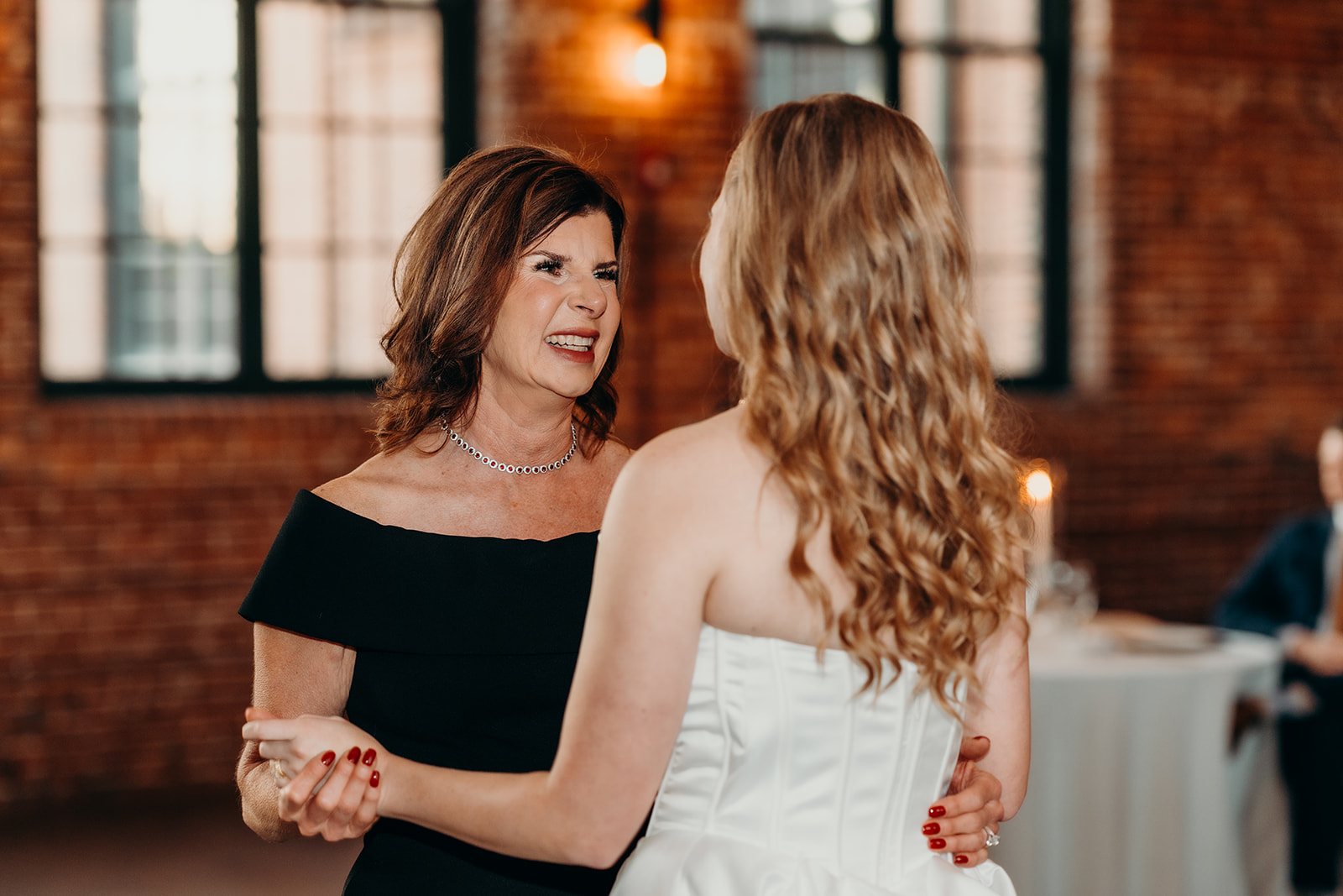 reception at dance floor Loray Mill Event Hall