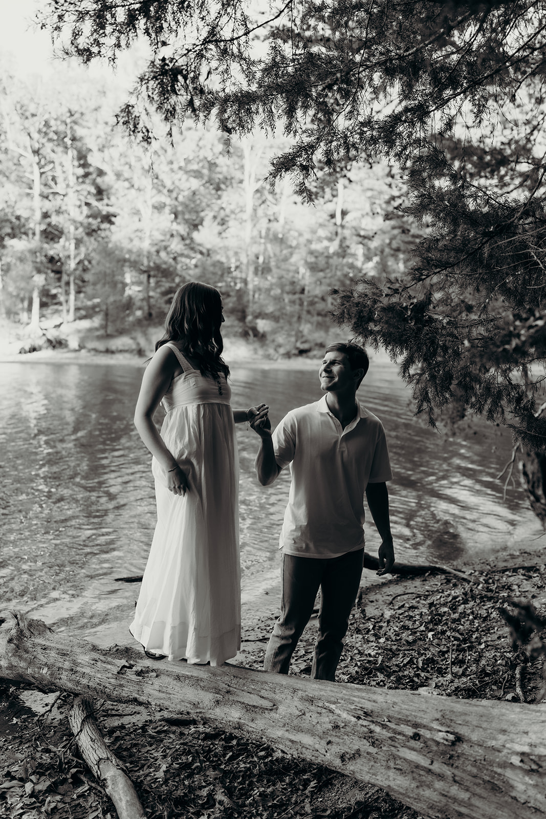 couple on secluded beach at McDowell Nature Preserve Photos