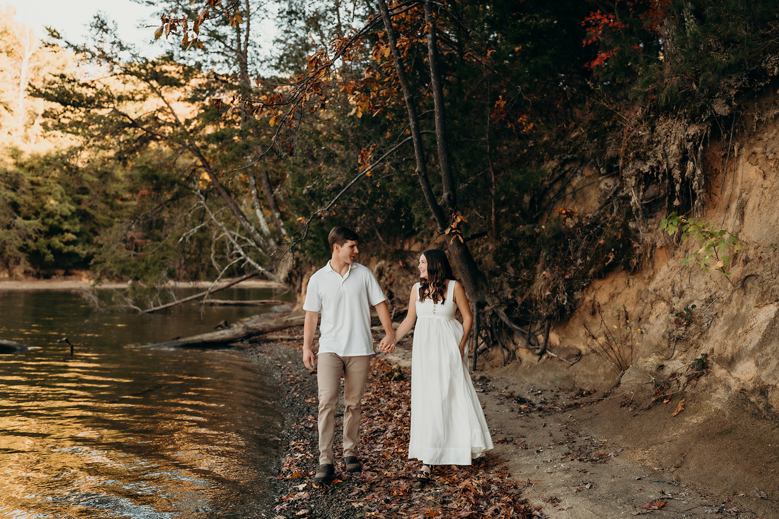couple on secluded beach at McDowell Nature Preserve Photos