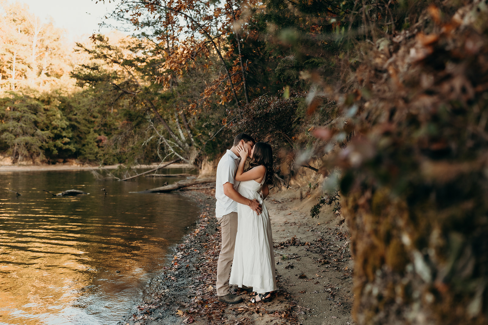 couple on secluded beach at McDowell Nature Preserve Photos