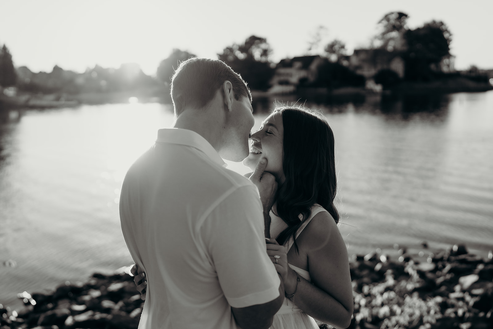 couple about to kiss