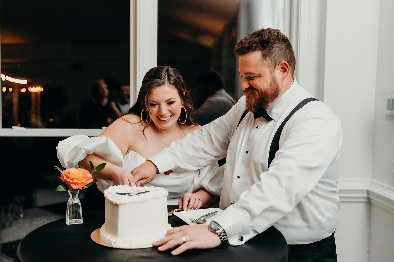 cutting the cake